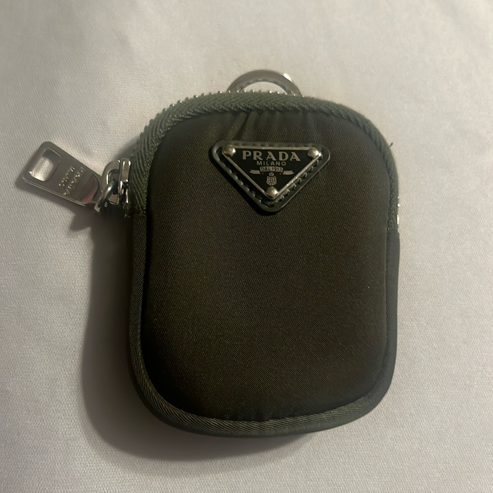 Green PRADA Mini Tessuto Pouch